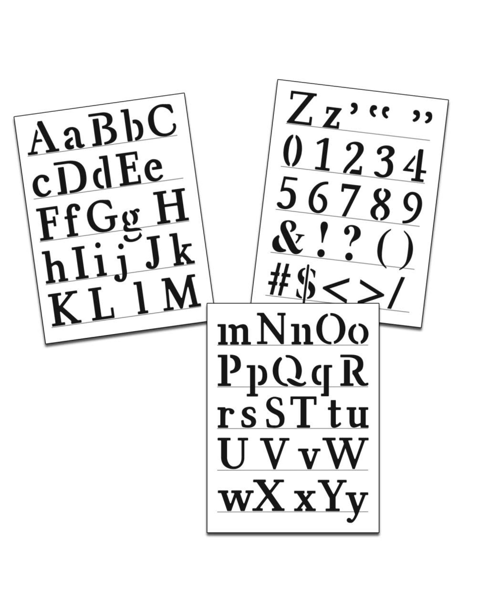 CRAFTERS WORKSHOP THE CRAFTERS WORKSHOP TRADITIONAL ALPHABET 8.5x11 STENCIL