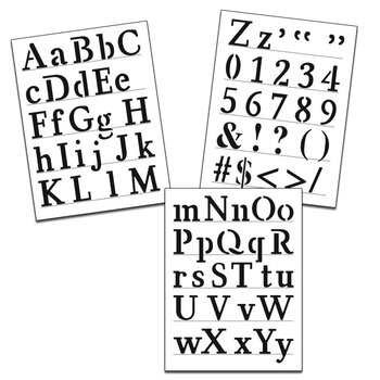 CRAFTERS WORKSHOP THE CRAFTER'S WORKSHOP TRADITIONAL ALPHABET 8.5x11 STENCIL