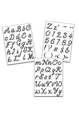 CRAFTERS WORKSHOP THE CRAFTERS WORKSHOP SCRIPT ALPHABET 8.5x11 STENCIL