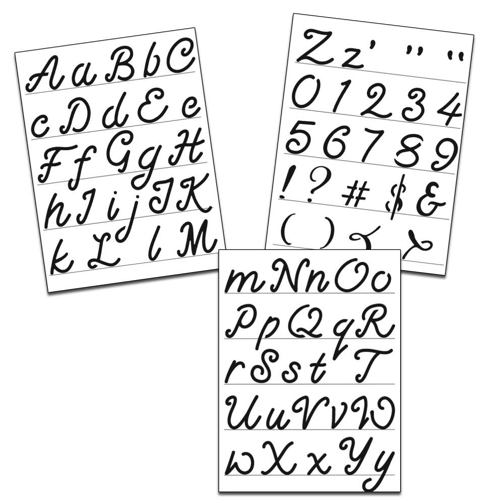 CRAFTERS WORKSHOP THE CRAFTER'S WORKSHOP SCRIPT ALPHABET 8.5x11 STENCIL