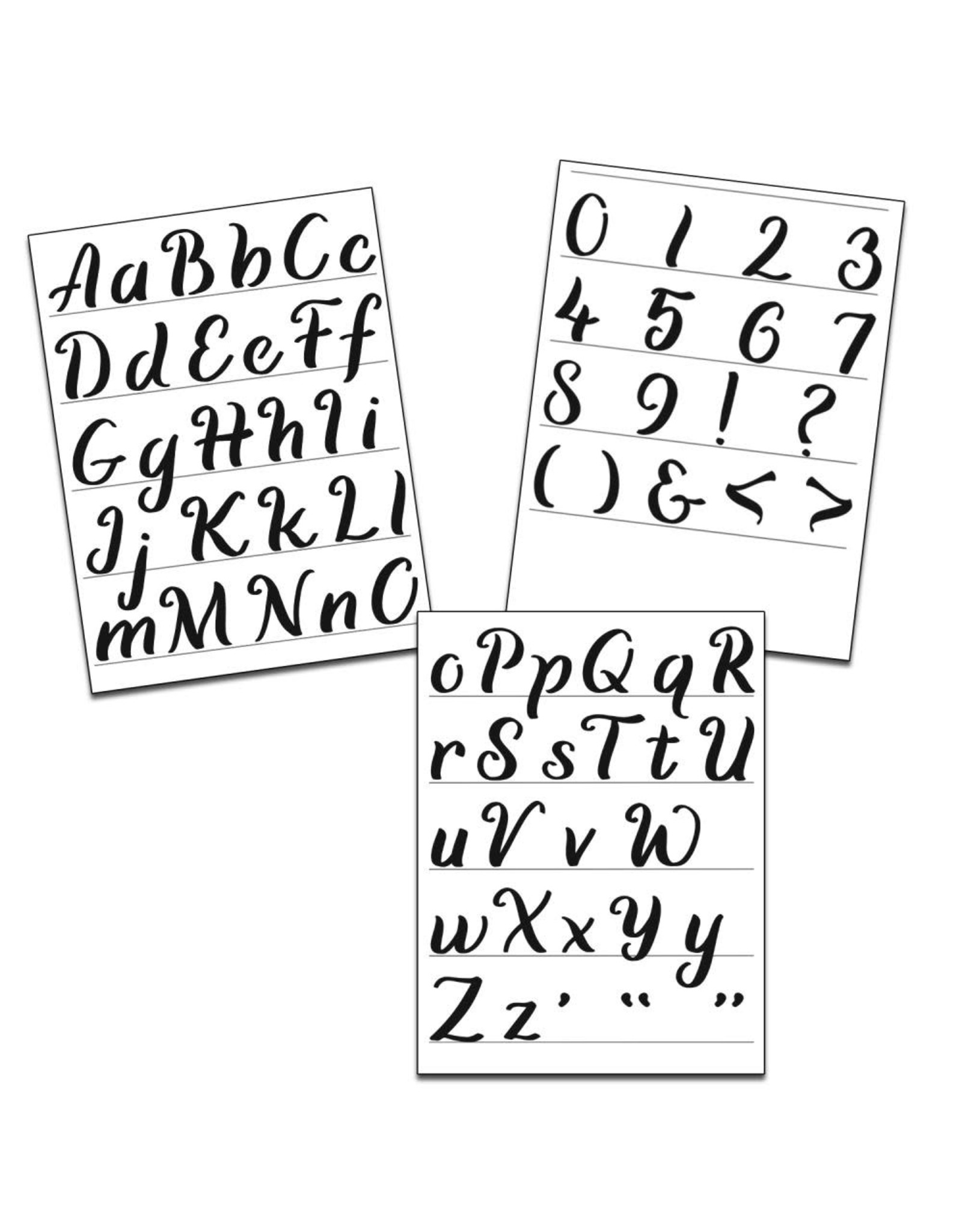 CRAFTERS WORKSHOP THE CRAFTERS WORKSHOP CALLIGRAPHY ALPHABET 8.5x11 STENCIL