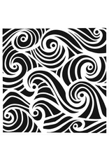 CRAFTERS WORKSHOP THE CRAFTERS WORKSHOP CATHLIN LARSEN SWIRLING WAVES 6x6 STENCIL