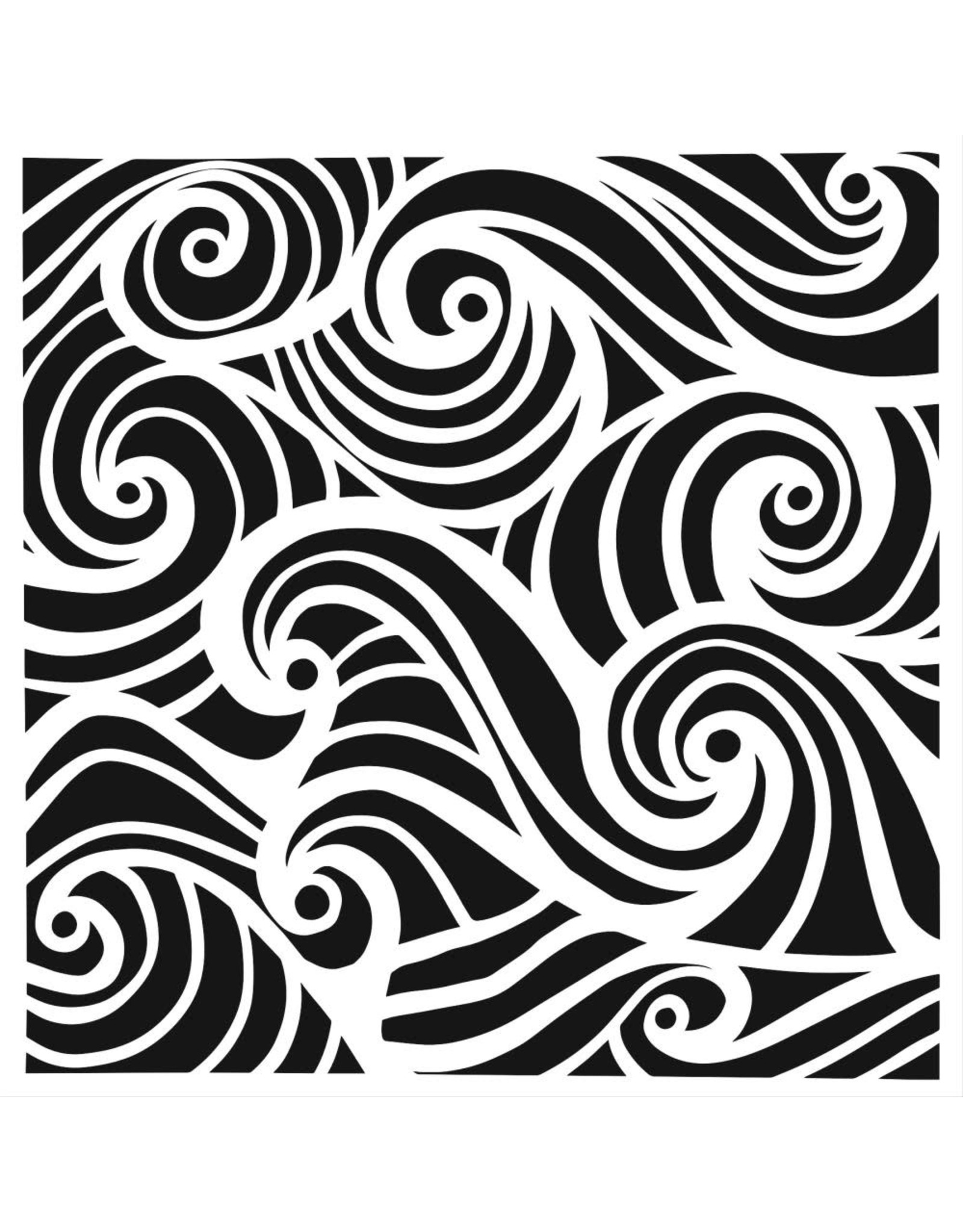 CRAFTERS WORKSHOP THE CRAFTERS WORKSHOP CATHLIN LARSEN SWIRLING WAVES 6x6 STENCIL
