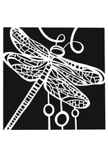 CRAFTERS WORKSHOP THE CRAFTERS WORKSHOP CATHLIN LARSEN DRAGONFLY DANCE 6x6 STENCIL