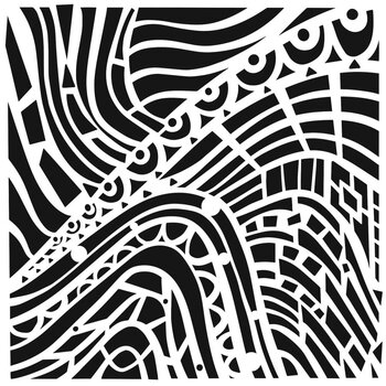CRAFTERS WORKSHOP THE CRAFTER'S WORKSHOP CATHLIN LARSEN ABSTRACT LANDSCAPE 6x6 STENCIL