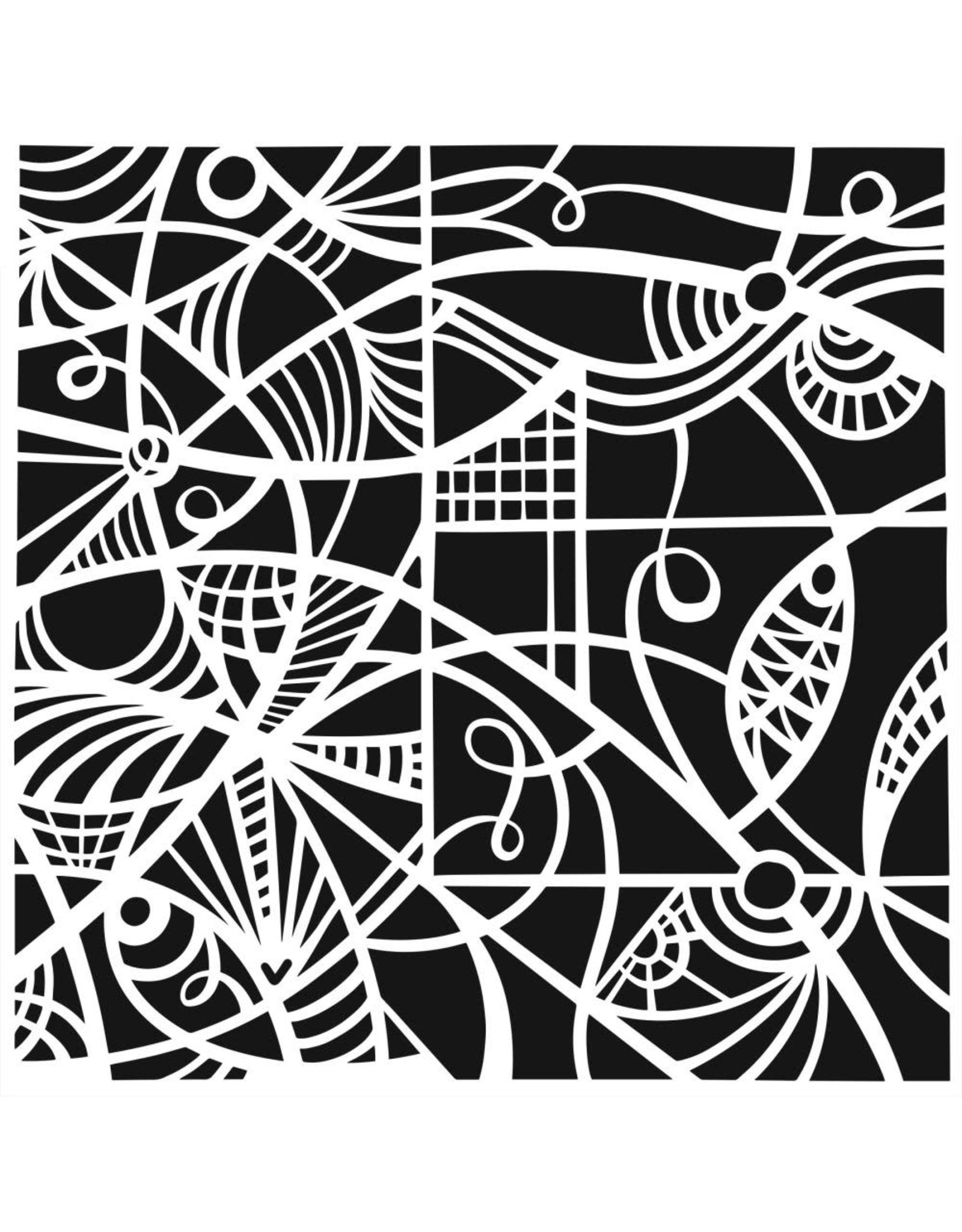 CRAFTERS WORKSHOP THE CRAFTERS WORKSHOP CATHLIN LARSEN PATTERNED GLASS 6x6 STENCIL