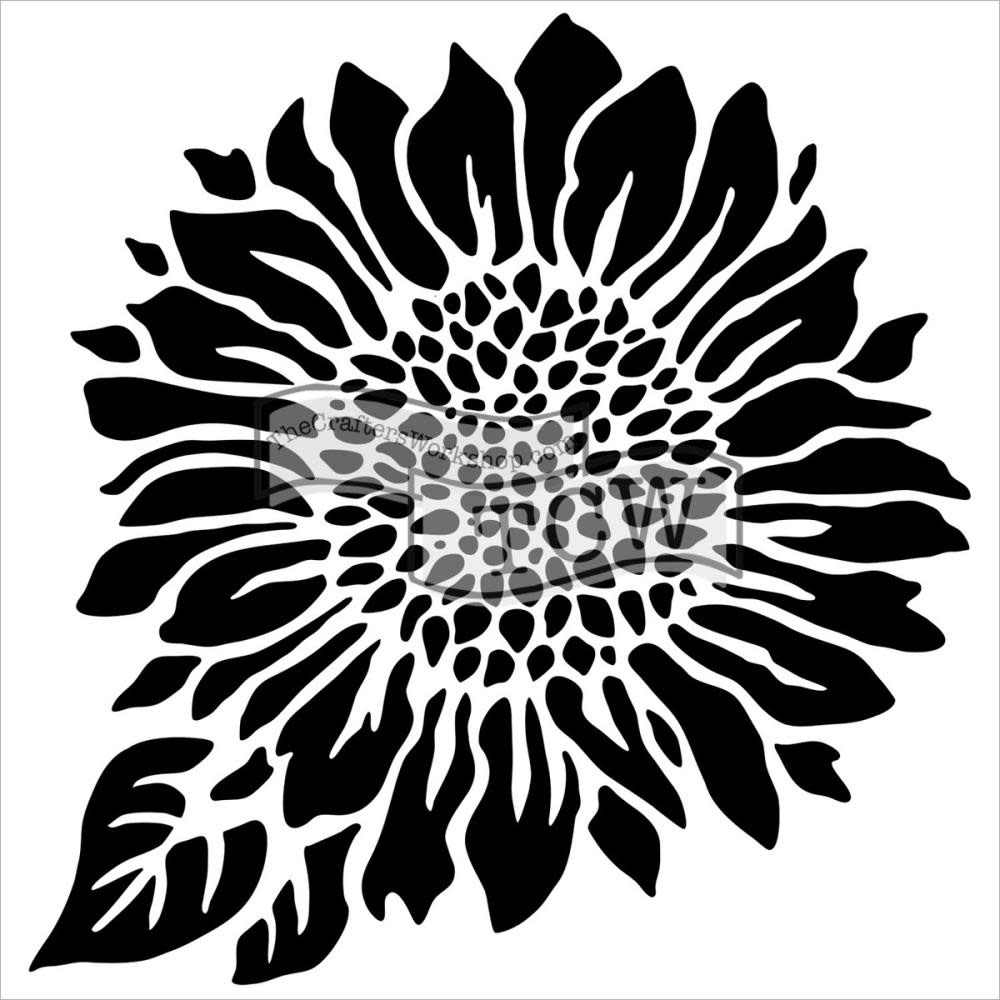 CRAFTERS WORKSHOP THE CRAFTER'S WORKSHOP CARMEN MEDLIN MINI JOYFUL SUNFLOWER 6x6 STENCIL