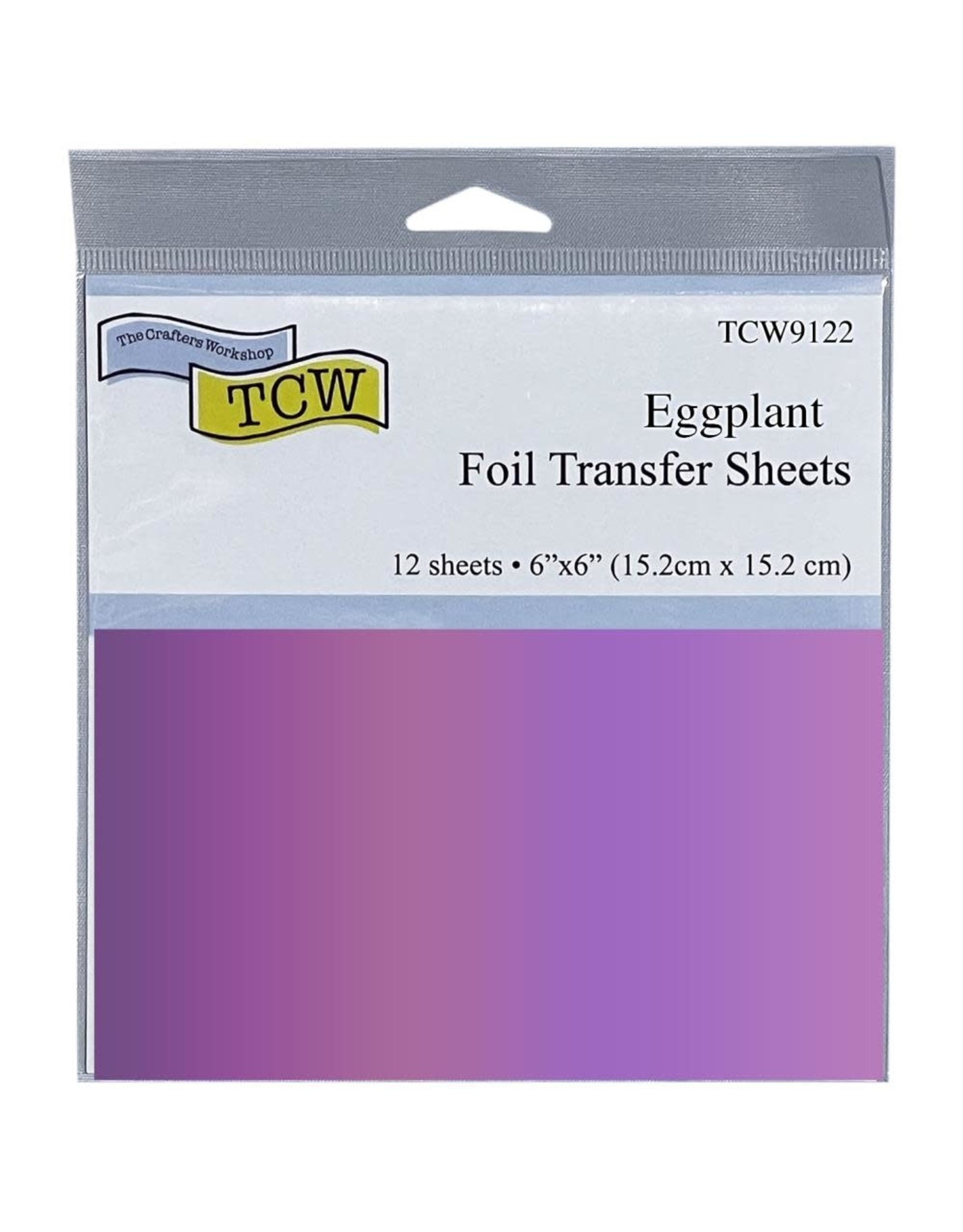 THERMOWEB THE CRAFTER'S WORKSHOP EGGPLANT 6x6 FOIL TRANSFER SHEETS 12/PK