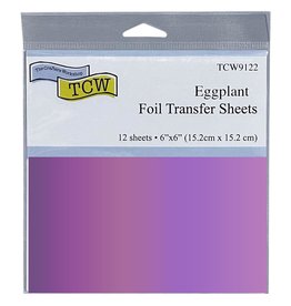 THERMOWEB THE CRAFTER'S WORKSHOP EGGPLANT 6x6 FOIL TRANSFER SHEETS 12/PK