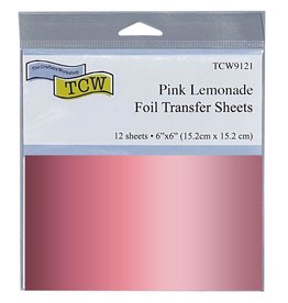 THERMOWEB THE CRAFTER'S WORKSHOP PINK LEMONADE 6x6 FOIL TRANSFER SHEETS 12/PK