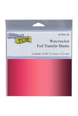 THERMOWEB THE CRAFTER'S WORKSHOP WATERMELON 6x6 FOIL TRANSFER SHEETS 12/PK