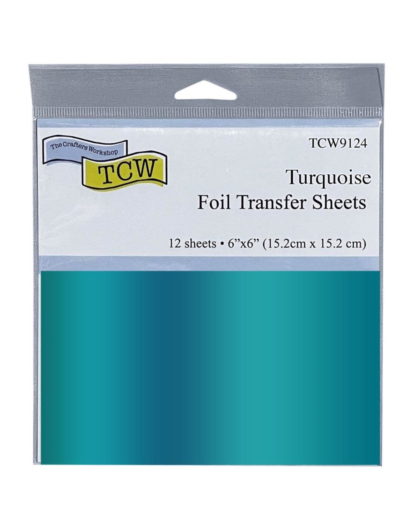 THERMOWEB THE CRAFTER'S WORKSHOP TURQUOISE 6x6 FOIL TRANSFER SHEETS 12/PK