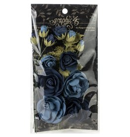 GRAPHIC 45 GRAPHIC 45 ROSE BOUQUET COLLECTION BON VOYAGE & FRENCH BLUE FLOWERS