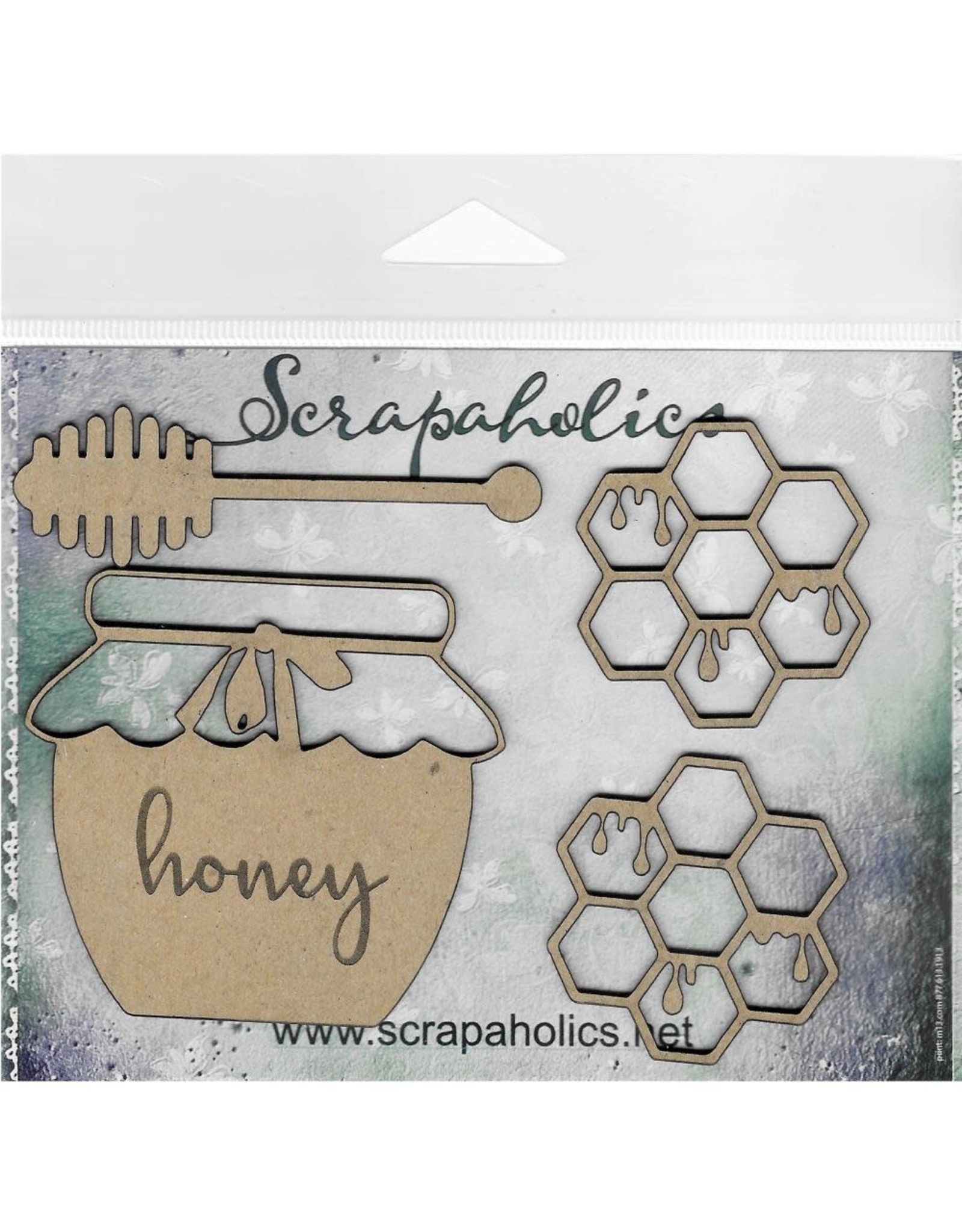 SCRAPAHOLICS SCRAPAHOLICS HONEY JAR SET LASER CUT CHIPBOARD