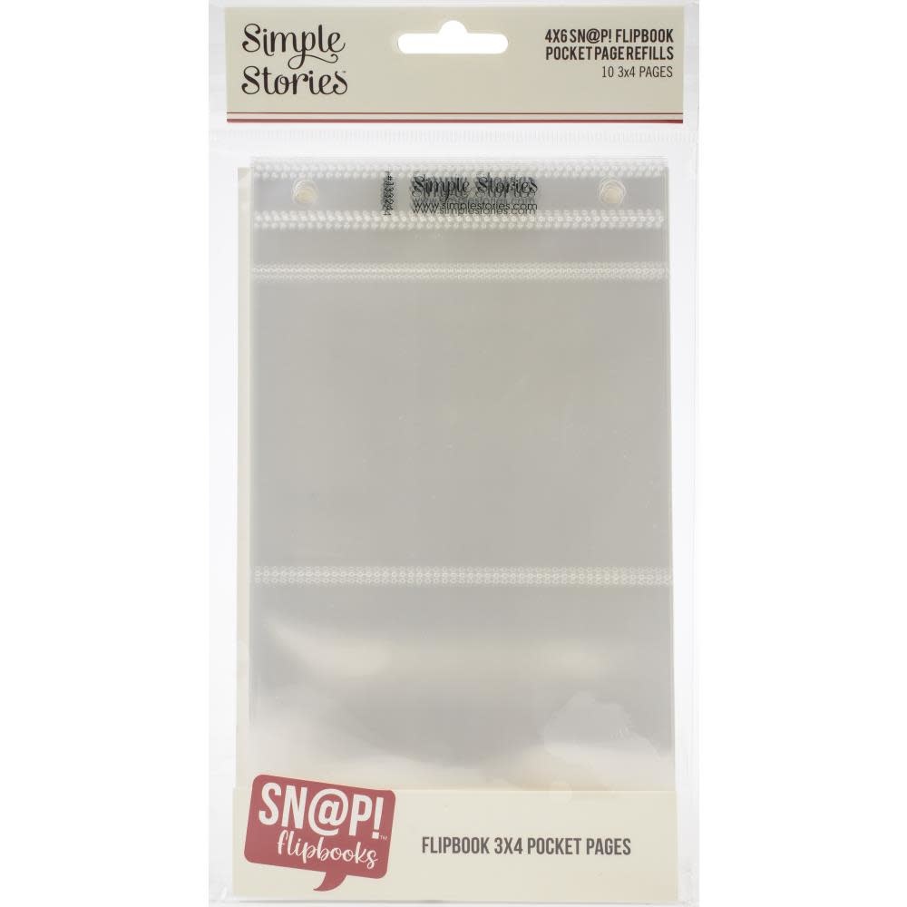 SIMPLE STORIES SIMPLE STORIES SN@P! FLIPBOOK POCKET PAGES REFILLS 3x4 POCKETS 10PK