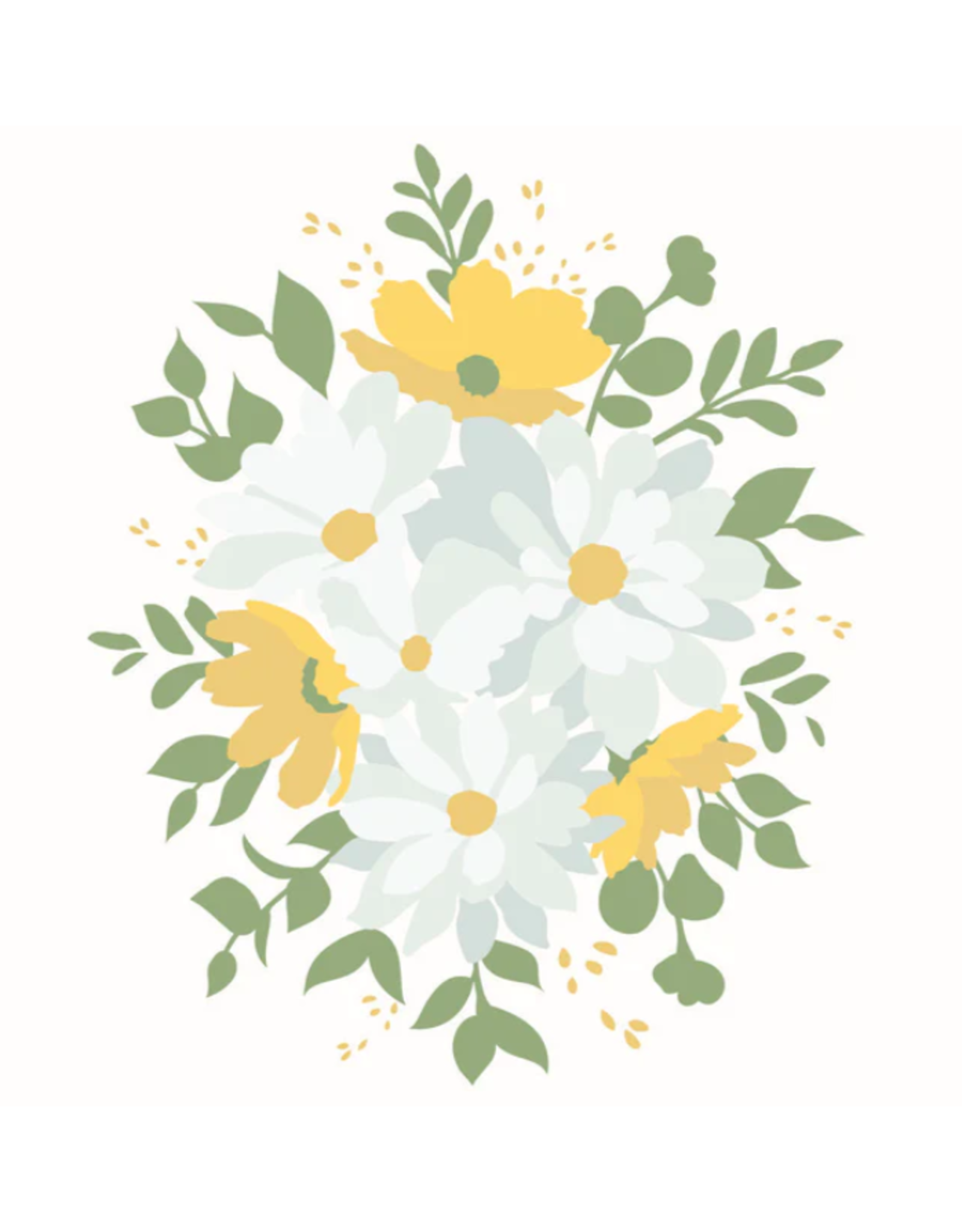 HONEY BEE HONEY BEE STAMPS DAISY LAYERS BOUQUET A2 STENCIL SET 6/PK