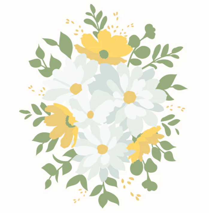 HONEY BEE STAMPS HONEY BEE STAMPS DAISY LAYERS BOUQUET A2 STENCIL SET 6/PK