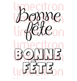 LIME CITRON LIME CITRON DUO BONNE FETE ACRYLIC STAMP