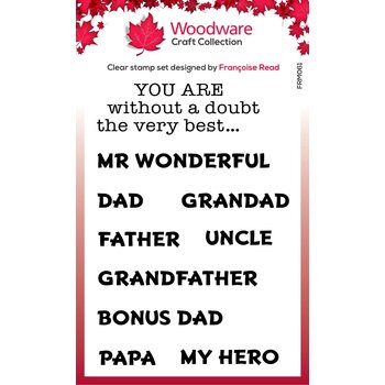 WOODWARE CRAFT COLLECTION FRANCOISE READ VERY BEST CLEAR STAMP SET