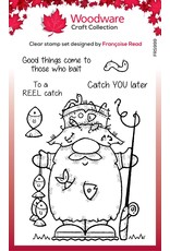 WOODWARE CRAFT COLLECTION WOODWARE CRAFT COLLECTION FRANCOISE READ REEL CATCH CLEAR STAMP SET