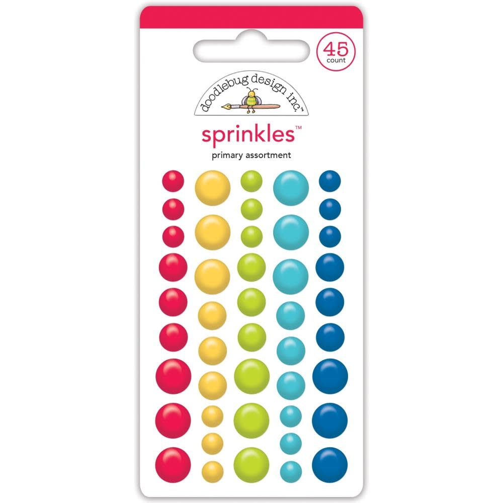 DOODLEBUG DESIGN DOODLEBUG DESIGN PRIMARY ASSORTMENT SPRINKLES EPOXY STICKERS