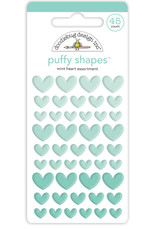 DOODLEBUG DESIGN DOODLEBUG DESIGN MINT HEART ASSORTMENT PUFFY SHAPES PUFFY STICKERS