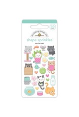 DOODLEBUG DESIGNS DOODLEBUG DESIGN PURR-FECT PALS SHAPE SPRINKLES EPOXY STICKERS