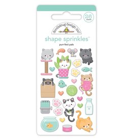 DOODLEBUG DESIGN DOODLEBUG DESIGN PURR-FECT PALS SHAPE SPRINKLES EPOXY STICKERS