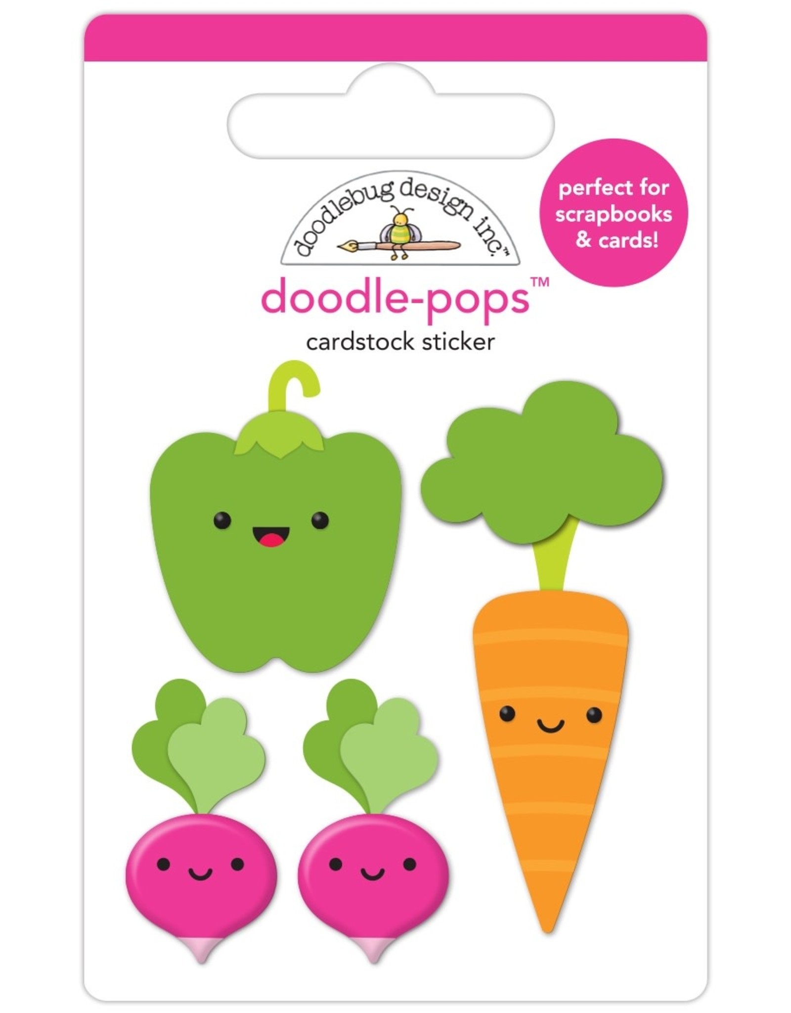 DOODLEBUG DESIGNS DOODLEBUG DESIGN LOOKING RADISHING DOODLE-POPS STICKERS