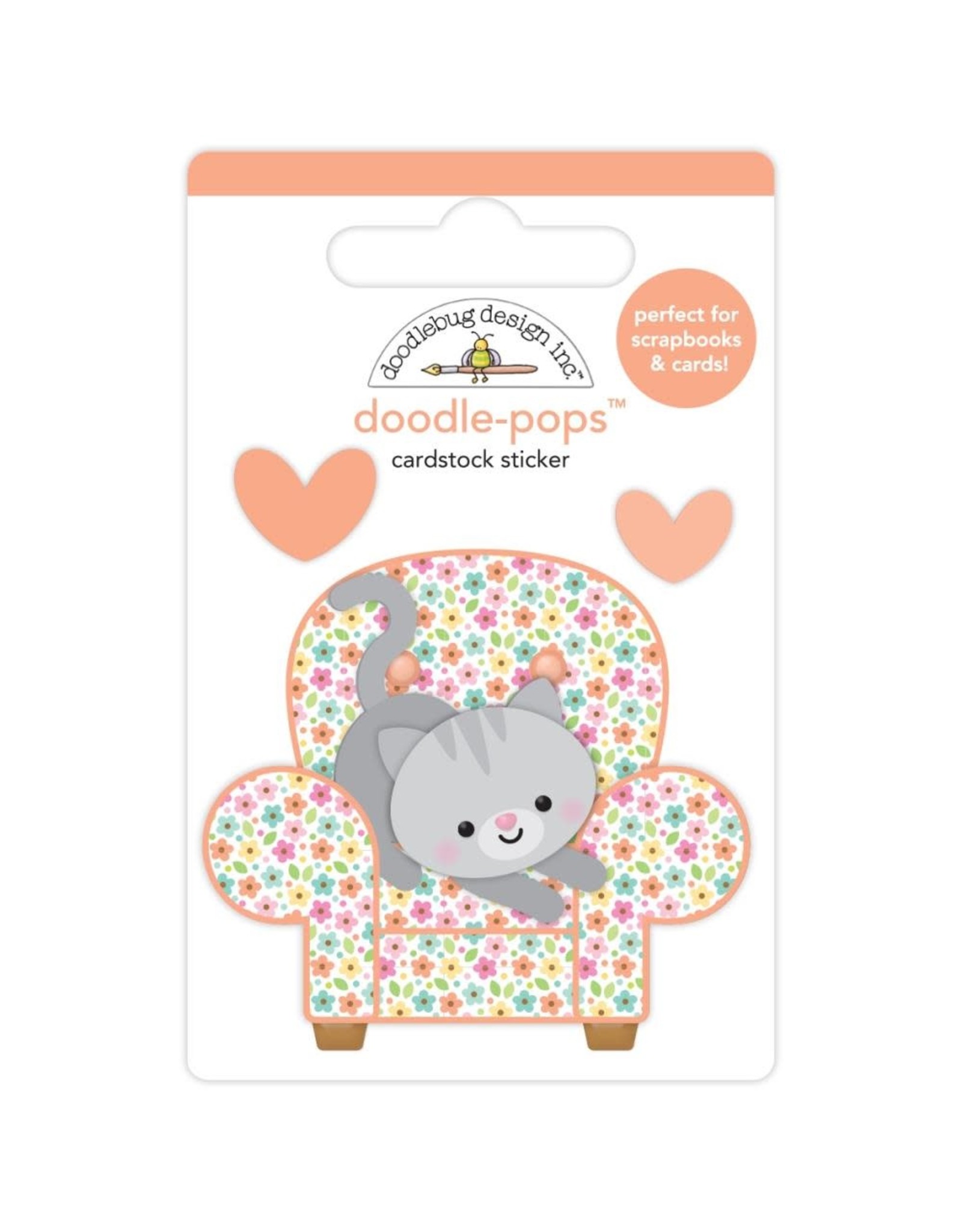 DOODLEBUG DESIGN DOODLEBUG DESIGN COZY KITTY DOODLE-POPS STICKERS