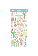 DOODLEBUG DESIGN DOODLEBUG DESIGN SEASIDE SUMMER ICONS CARDSTOCK STICKERS