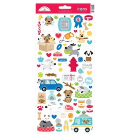 DOODLEBUG DESIGN DOODLEBUG DESIGN DOGGONE CUTE ICONS CARDSTOCK STICKERS