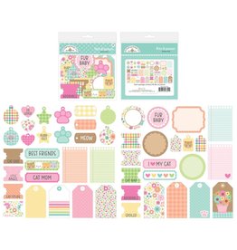 DOODLEBUG DESIGN DOODLEBUG DESIGN PRETTY KITTY BITS & PIECES DIE CUTS 48/PK