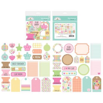 DOODLEBUG DESIGN DOODLEBUG DESIGN PRETTY KITTY BITS & PIECES DIE CUTS 48/PK