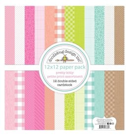 DOODLEBUG DESIGN DOODLEBUG DESIGN PRETTY KITTY 12x12 PAPER PACK PETITE PRINT ASSORTMENT