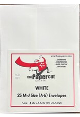 PAPER CUT THE PAPER CUT 25 WHITE MID-SIZE (A6) ENVELOPES