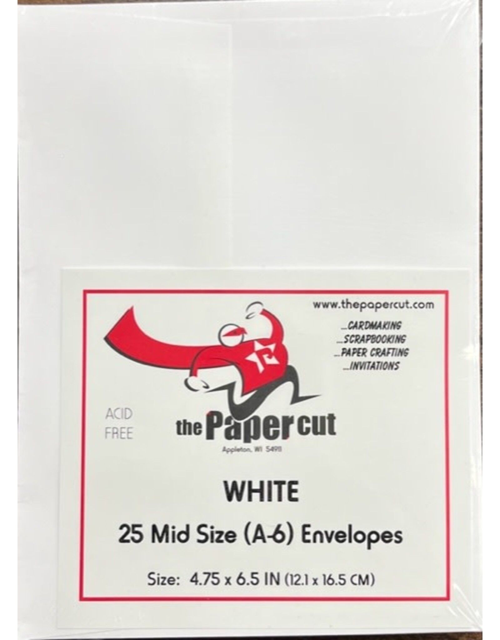 PAPER CUT THE PAPER CUT 25 WHITE MID-SIZE (A6) ENVELOPES