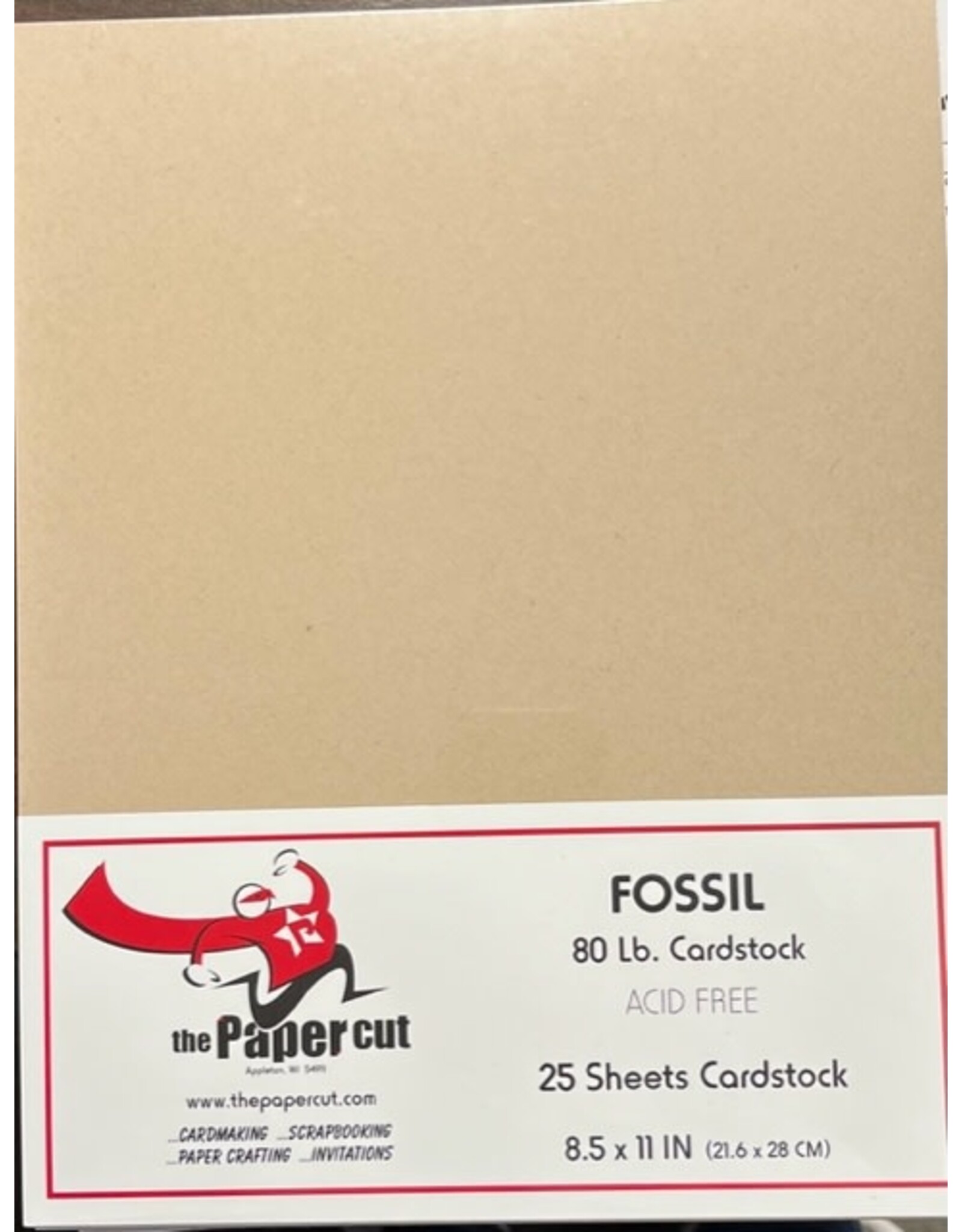 PAPER CUT THE PAPER CUT 80 LB FOSSIL 8.5x11 CARDSTOCK 25 SHEETS