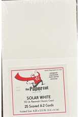 PAPER CUT THE PAPER CUT 25 SCORED A-2 SOLAR WHITE NEENAH CLASSIC CREST GREETING CARDS