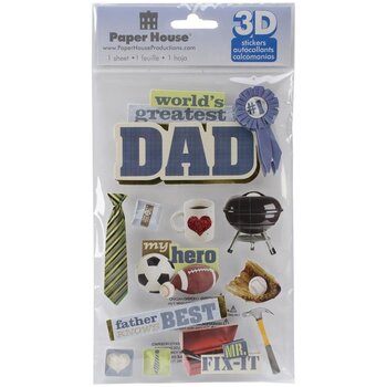 PAPER HOUSE PRODUCTIONS PAPER HOUSE DAD 3D STICKERS 4.5x7.5