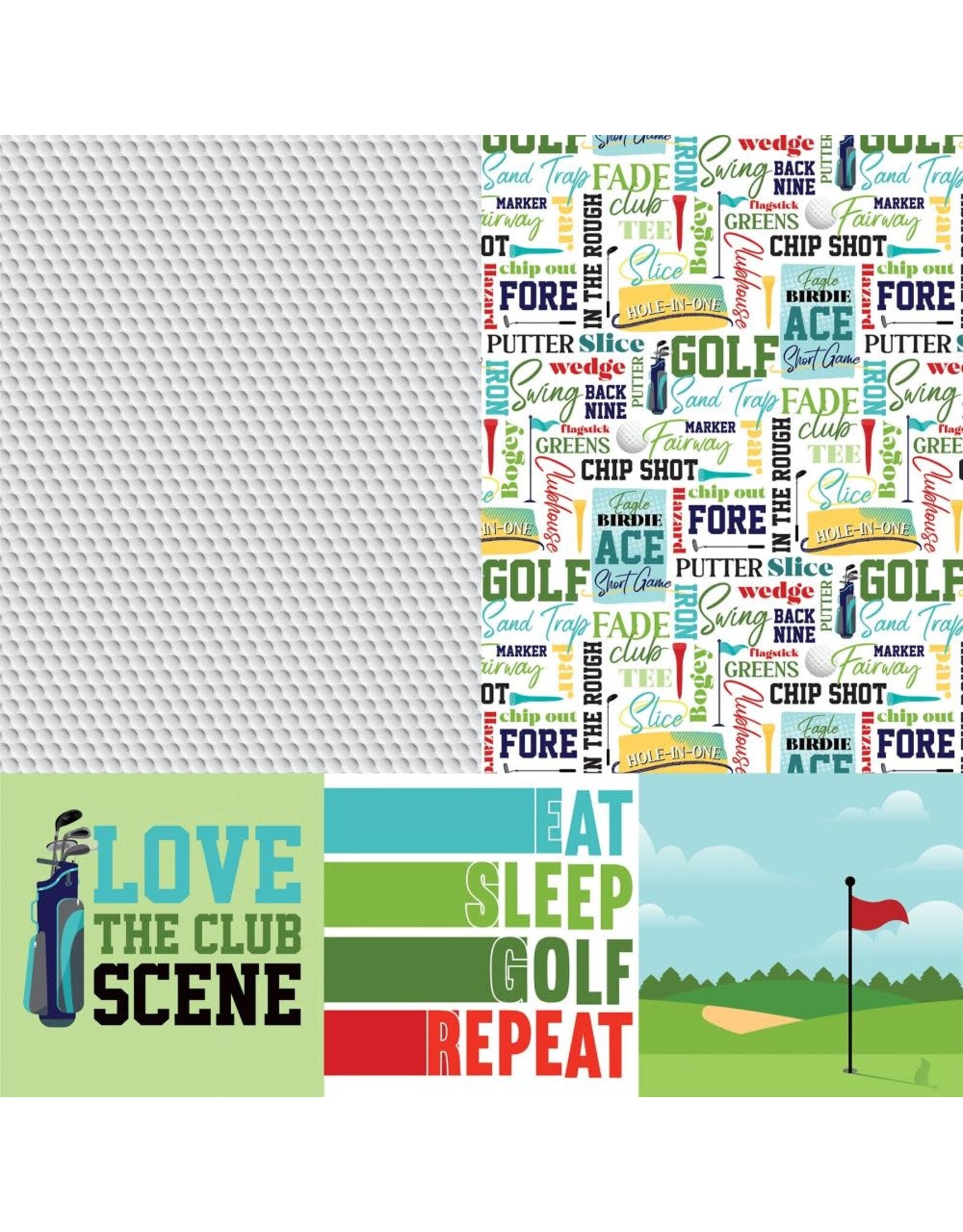 PHOTOPLAY PAPER PHOTOPLAY MVP GOLF BACK 9 12X12 CARDSTOCK