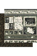 GRAPHIC 45 GRAPHIC 45 P.S. I LOVE YOU COLLECTION HAPPY EVER AFTER 12x12 CARDSTOCK