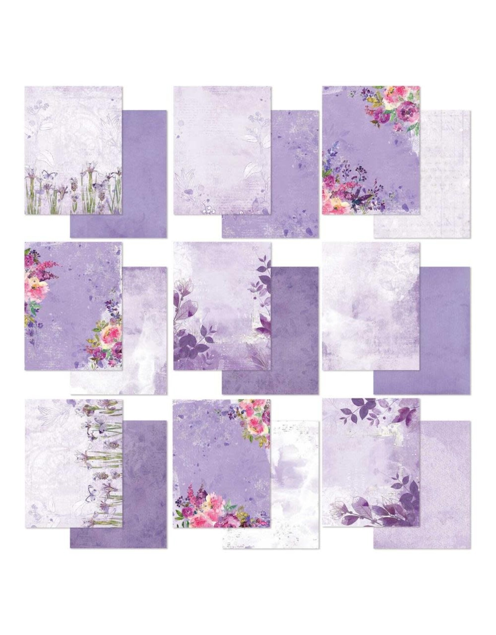 49 AND MARKET 49 AND MARKET COLOR SWATCH LAVENDER 6x8 MINI COLLECTION PACK 18 SHEETS