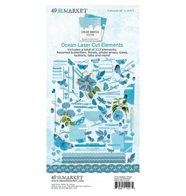 49 AND MARKET 49 AND MARKET COLOR SWATCH OCEAN 6x12 LASER CUT ELEMENTS  112/PK