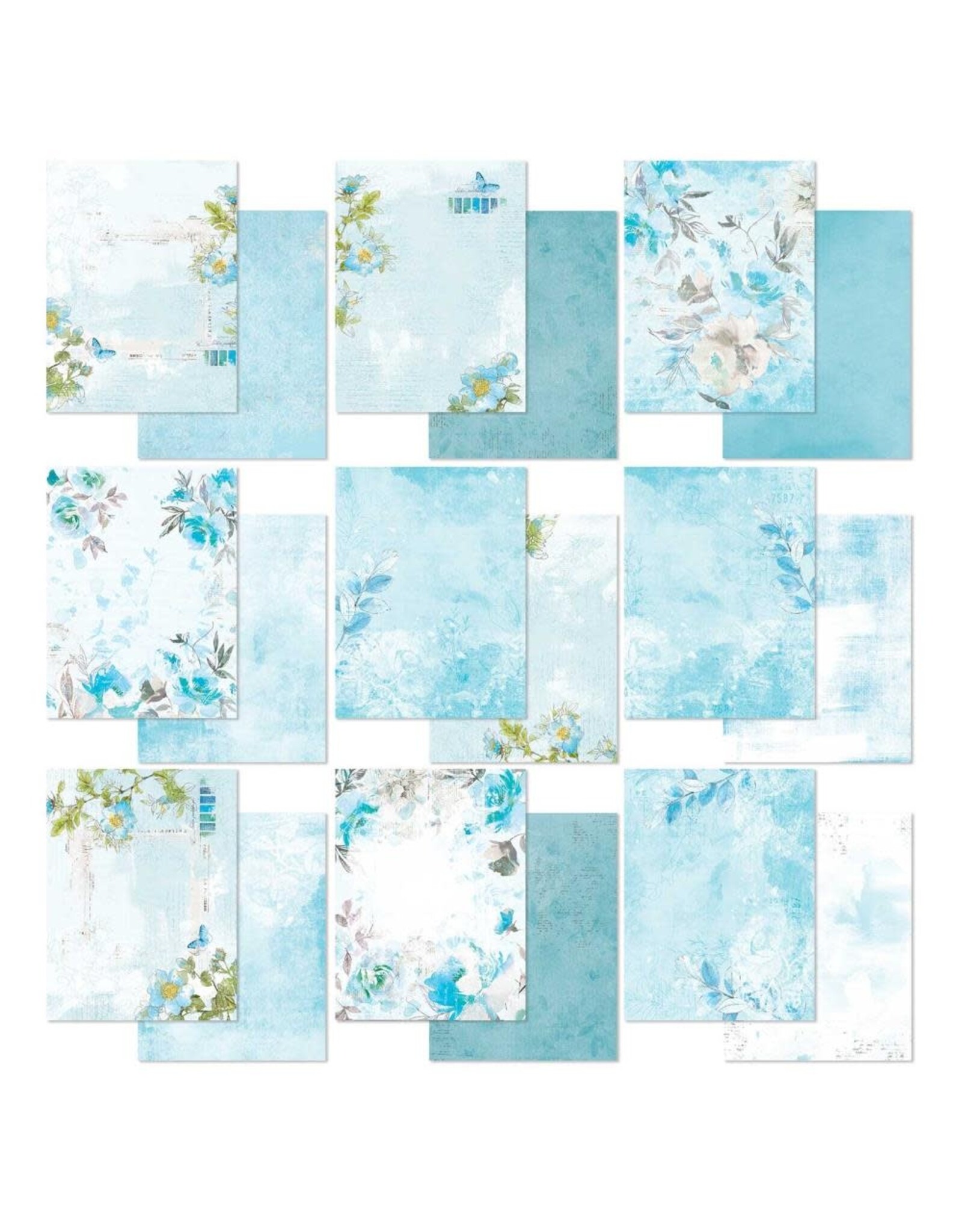 49 AND MARKET 49 AND MARKET COLOR SWATCH OCEAN 6x8 MINI COLLECTION PACK 18 SHEETS