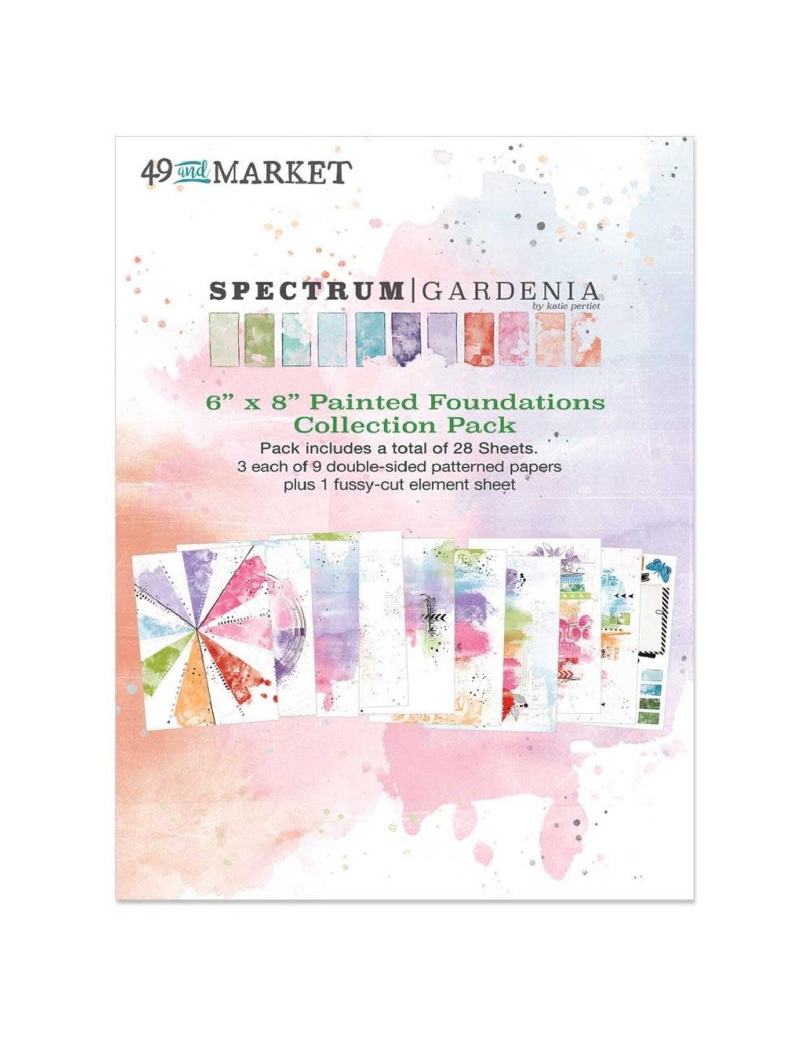 49 AND MARKET 49 AND MARKET SPECTRUM GARDENIA PAINTED FOUNDATIONS 6x8 COLLECTION PACK