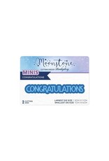 HUNKYDORY CRAFTS LTD. HUNKYDORY MOONSTONE MINIS CONGRATULATIONS DIE SET