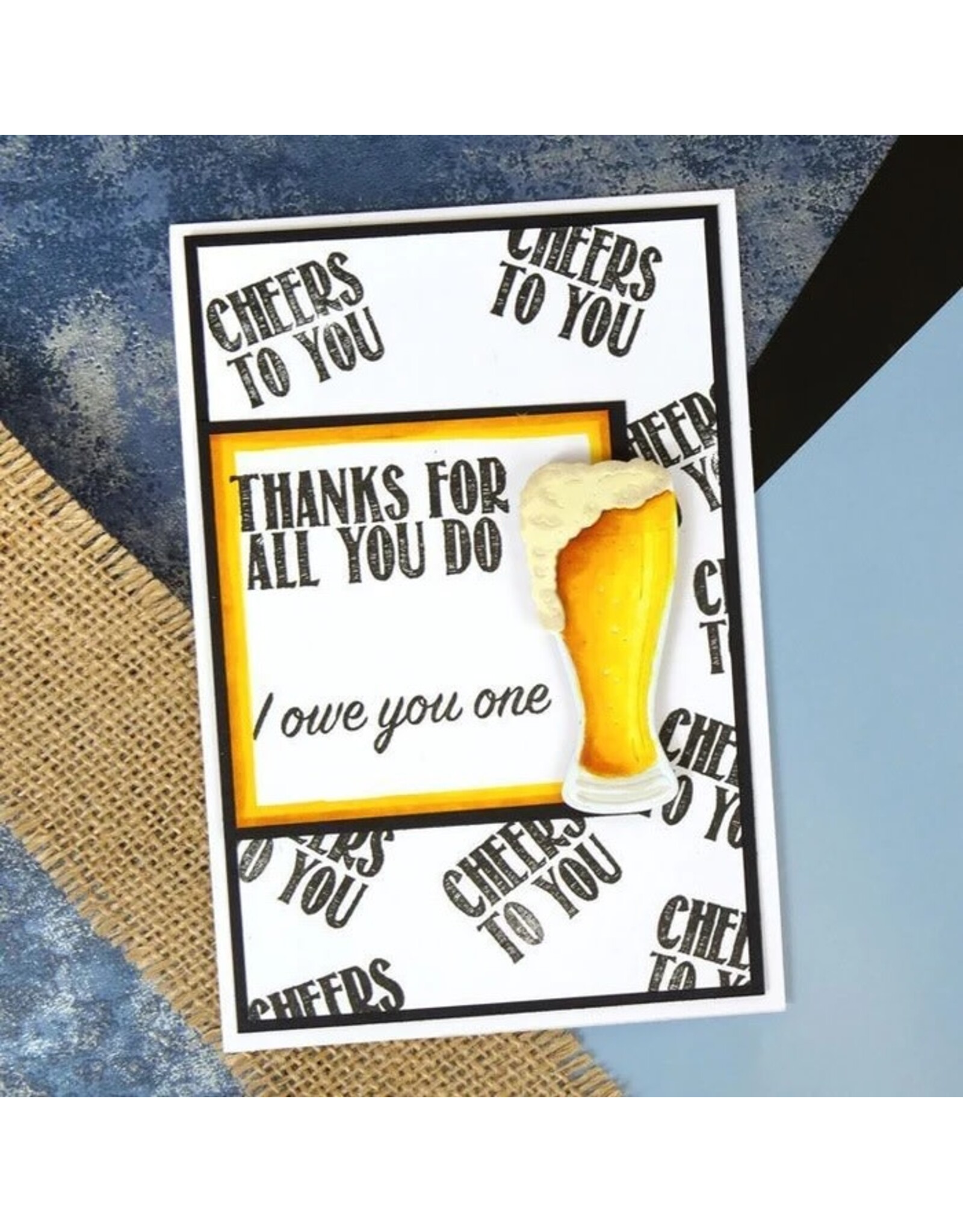 HUNKYDORY CRAFTS LTD. HUNKYDORY FOR THE LOVE OF STAMPS MANLY GREETINGS CLEAR STAMP SET