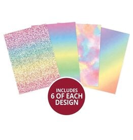 HUNKYDORY CRAFTS LTD. HUNKYDORY ESSENTIALS RAINBOW RAYS ESSENTIAL PAPER PACKS 24 SHEETS