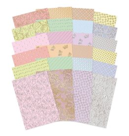 HUNKYDORY CRAFTS LTD. HUNKYDORY STICKABLES PRETTY PASTELS FOILED PAPER PACK A5 ADHESIVE SHEETS  24/PACK